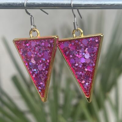 Resinörhängen, glittrigt rosa